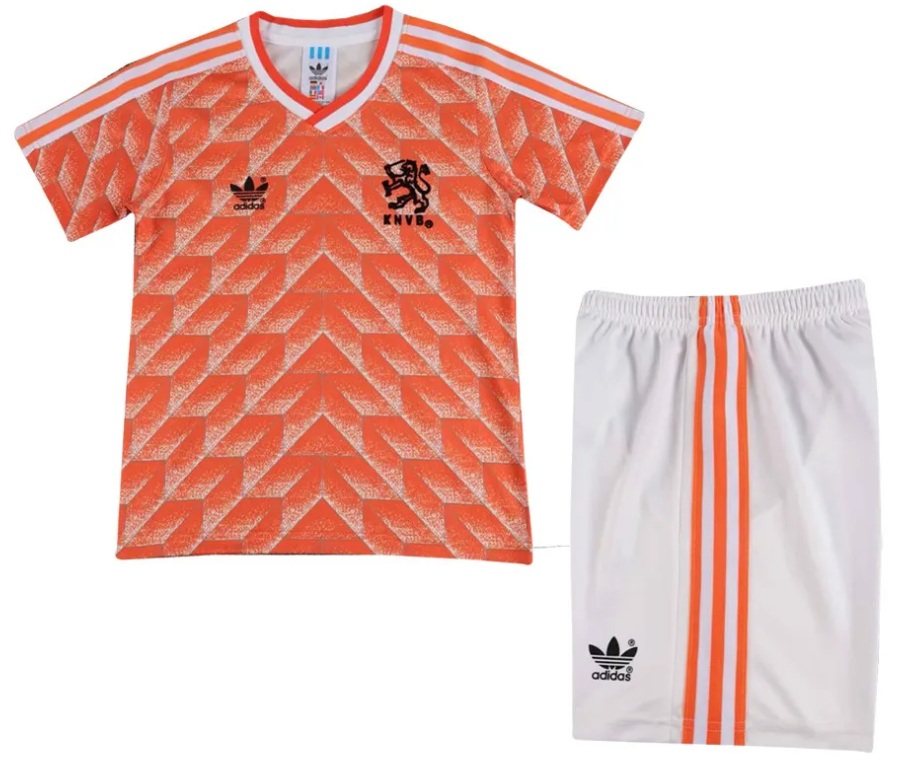 Kit infantil I Seleção da Holanda 1988 Adidas retro 